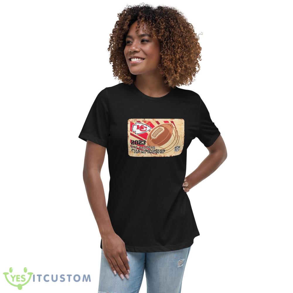 Kansas City Chiefs Shirts Rusty Metal IFAF Americas Championship NFL Logo Shirt Gift Shirt 4 Kansas City Chiefs Shirts Rusty Metal IFAF Americas Championship NFL Logo Shirt Gift Shirt - 6400 Women's Relaxed Short Sleeve Jersey Tee