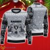 Las Vegas Raiders Christmas Reindeer Winter Pattern Ugly Christmas Sweater Christmas Gift For Family Product Photo 1