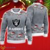 Las Vegas Raiders Christmas Skull Candy Cane Ugly Christma Sweater Product Photo 1