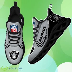 Las Vegas Raiders NFL Max Soul Shoes Best Gift Custom Name Product Photo 2