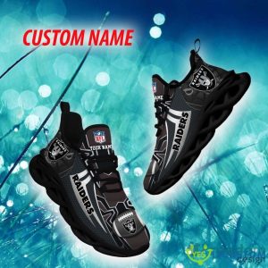 Las Vegas Raiders Trademark Custom Name Chunky Sneaker AOP Gift Fans Max Soul Shoes - Las Vegas Raiders Max Soul Sneaker NFL photo 1