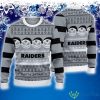 Las Vegas Raiders Ugly Christmas Sweater Reindeer Knitted Scarf Knitted Gift For Fans - Las Vegas Raiders Ugly Christmas Sweater Reindeer Knitted Scarf Knitted Gift For Fans