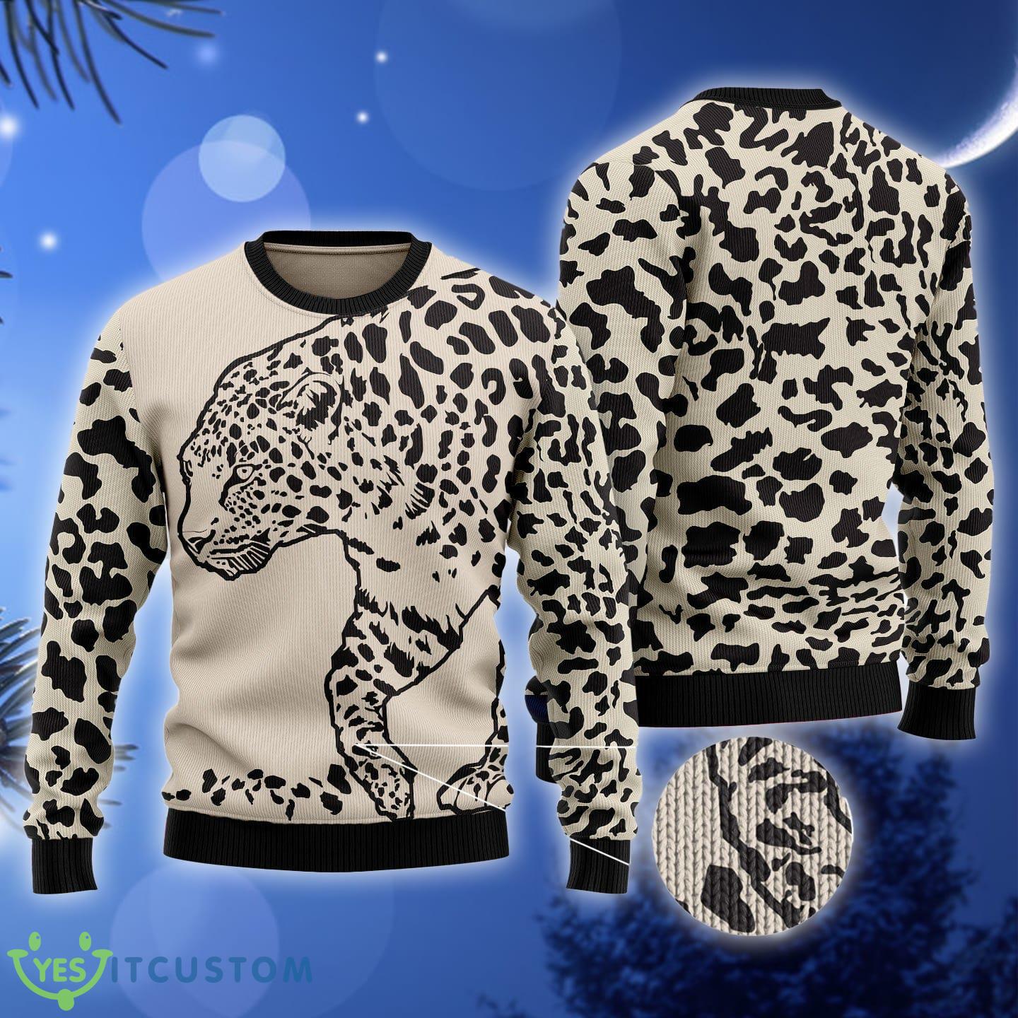 Leopard Pattern Ugly Christmas Sweater Gift Men Women 3 Leopard Pattern Ugly Christmas Sweater Gift Men Women - Leopard Pattern Ugly Christmas Sweater Gift Men Women_3
