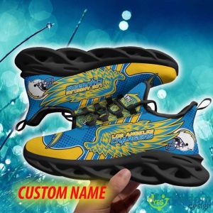 Los Angeles Chargers Curate Custom Name Chunky Sneaker AOP Gift Fans Max Soul Shoes - Los Angeles Chargers Max Soul Sneaker NFL photo 2