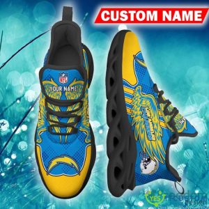Los Angeles Chargers Curate Custom Name Chunky Sneaker AOP Gift Fans Max Soul Shoes - Los Angeles Chargers Max Soul Sneaker NFL photo 3