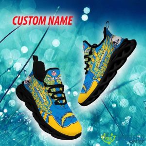 Los Angeles Chargers Curate Custom Name Chunky Sneaker AOP Gift Fans Max Soul Shoes - Los Angeles Chargers Max Soul Sneaker NFL photo 1