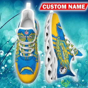 Los Angeles Chargers Curate Custom Name Chunky Sneaker AOP Gift Fans Max Soul Shoes - Los Angeles Chargers Max Soul Sneaker NFL photo 6