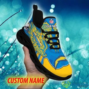 Los Angeles Chargers Curate Custom Name Chunky Sneaker AOP Gift Fans Max Soul Shoes - Los Angeles Chargers Max Soul Sneaker NFL photo 7