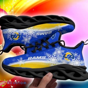 Los Angeles Rams Christmas Snow Chunky Sneakers Ugly Christmas Max Soul Shoes - Los Angeles Rams Christmas Snow Chunky Sneakers Ugly Christmas Max Soul Shoes Photo 8