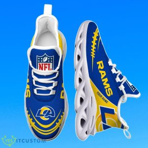 Los Angeles Rams Custom Name Max Soul Shoes Unique Gift 4 Los Angeles Rams Custom Name Max Soul Shoes Unique Gift Product Photo 2