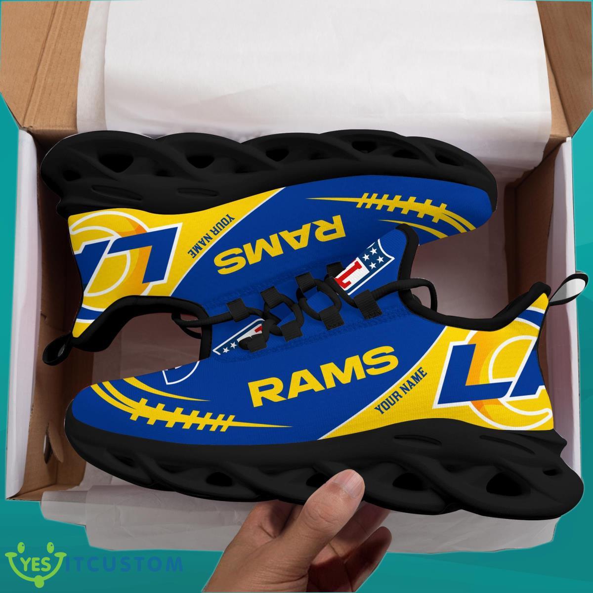 Los Angeles Rams Custom Name Max Soul Shoes Unique Gift 3 Los Angeles Rams Custom Name Max Soul Shoes Unique Gift Product Photo 3