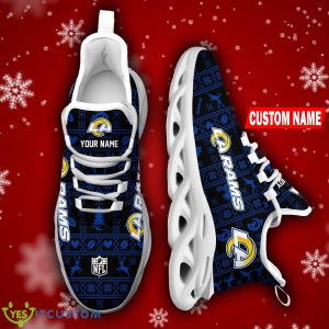 Los Angeles Rams NFL Max Soul Sneakers Ugly Christmas Chunky Shoes Personalized - Los Angeles Rams NFL Max Soul Sneakers Ugly Christmas Chunky Shoes Personalized Photo 6