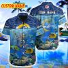 Los Angeles Rams NFL Ocean Beach Coral Fish 3D Hawaiian Shirt For Fans Gift Custom Name - Los Angeles Rams NFL Ocean Beach Coral Fish 3D Hawaiian Shirt For Fans Gift Custom Name