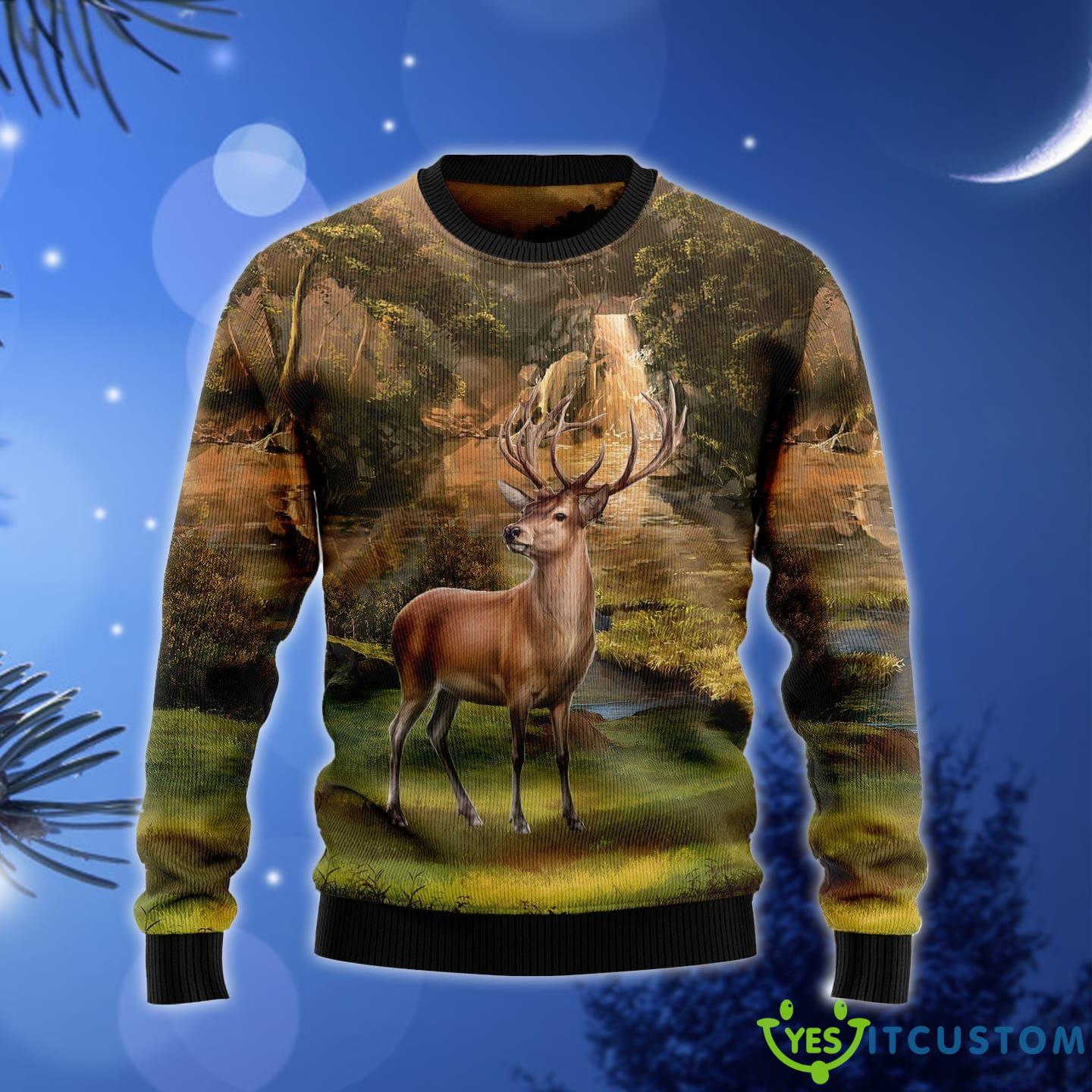 Lovely Deer Ugly Christmas Sweater Gift Men Women - Lovely Deer Ugly Christmas Sweater Gift Men Women_1