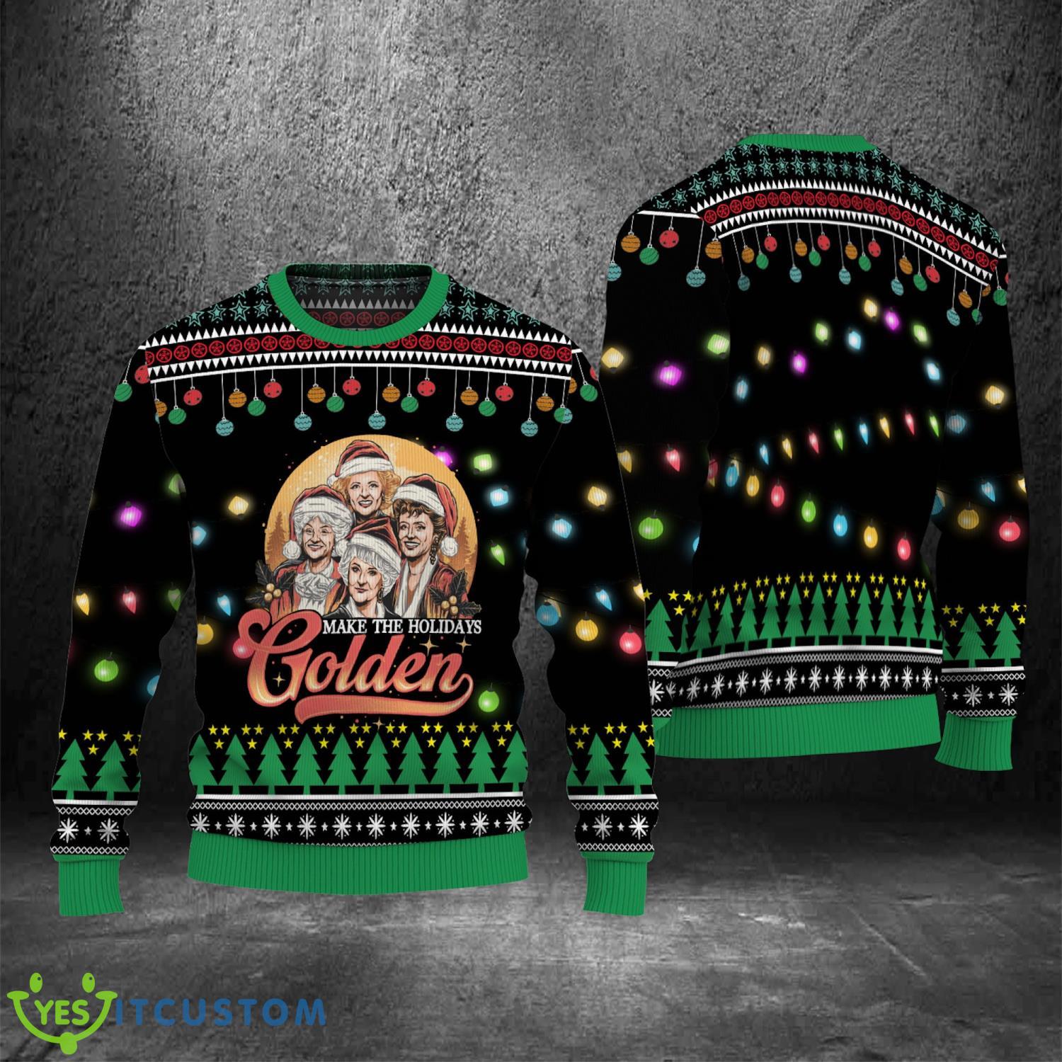 Make The Holidays Golden Ugly Christmas Sweater 1 Make The Holidays Golden Ugly Christmas Sweater Product Photo 1