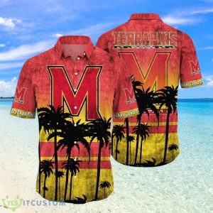 Maryland Terrapins Logo Coconut Tropical Hawaiian Shirt Beach Gift For Fans Product Photo 1