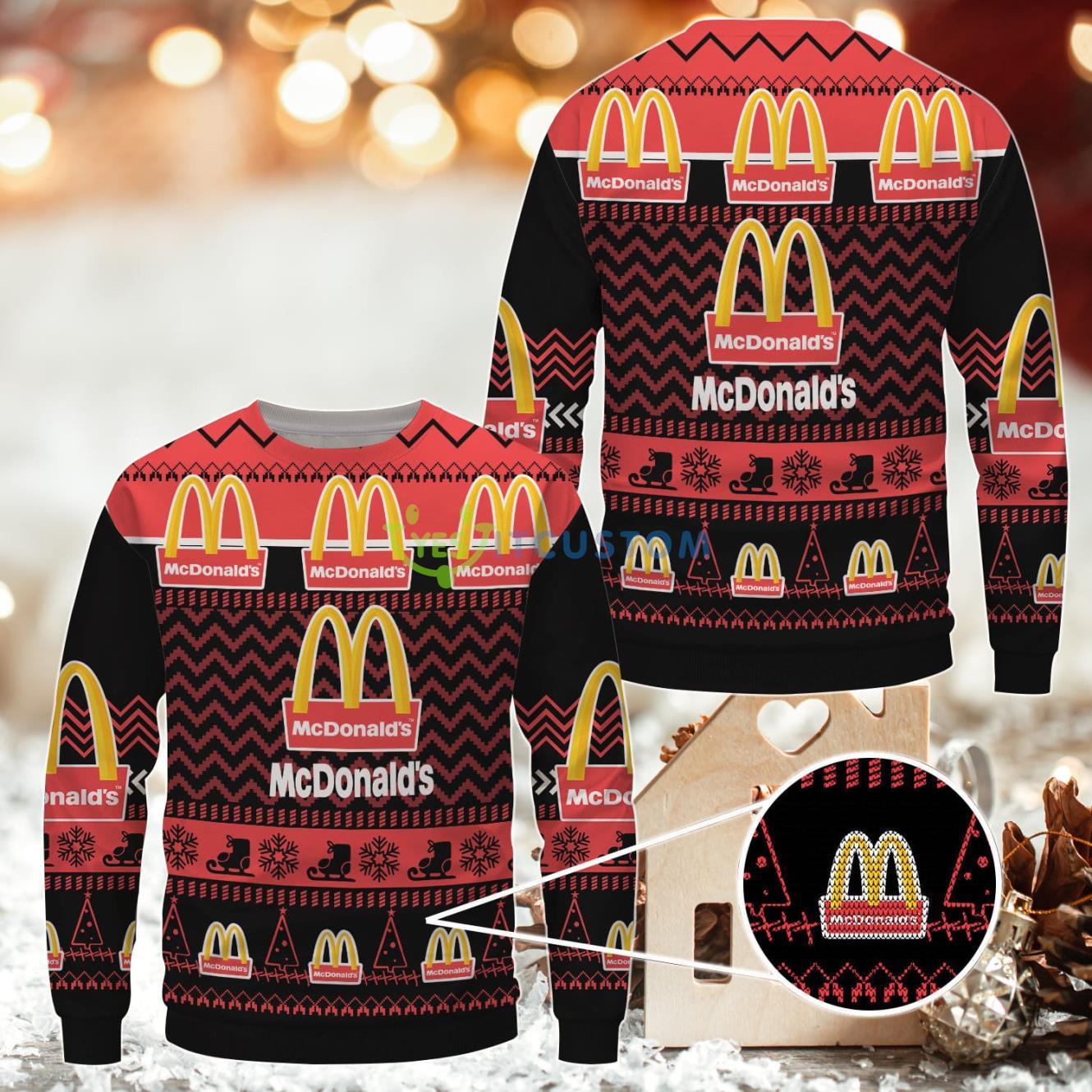 McDonald's Ugly Sweater Christmas Gift For Men Women YesItCustom