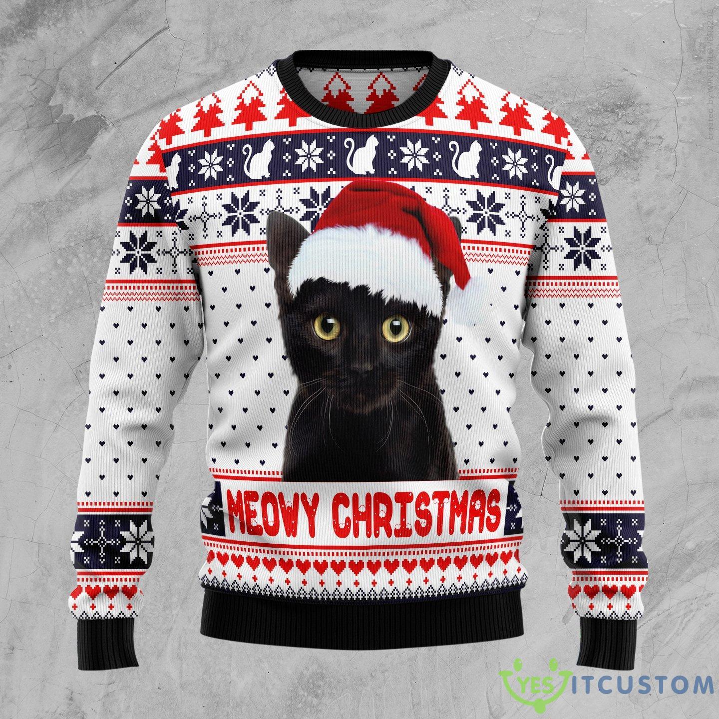 Meowy Cozy Ugly Christmas Sweater Gift Men Women 5 Meowy Cozy Ugly Christmas Sweater Gift Men Women - Meowy Merry Ugly Christmas Sweater Gift Men Women_1