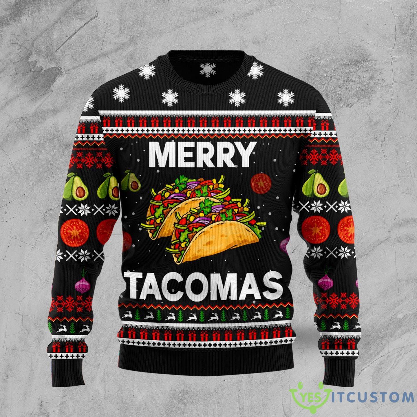 Merry Tacomas Ugly Christmas Sweater Gift Men Women - Merry Tacomas Ugly Christmas Sweater Gift Men Women_1