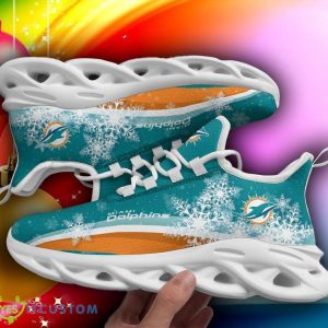 Miami Dolphins Christmas Snow Chunky Sneakers Ugly Christmas Max Soul Shoes - Miami Dolphins Christmas Snow Chunky Sneakers Ugly Christmas Max Soul Shoes