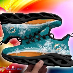 Miami Dolphins Christmas Snow Chunky Sneakers Ugly Christmas Max Soul Shoes - Miami Dolphins Christmas Snow Chunky Sneakers Ugly Christmas Max Soul Shoes Photo 6