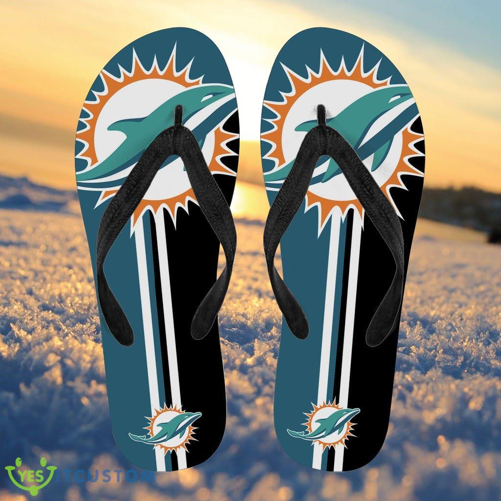 Miami Dolphins Fan Gift Two Main Colors Flip Flops 3 Miami Dolphins Fan Gift Two Main Colors Flip Flops Product Photo 1
