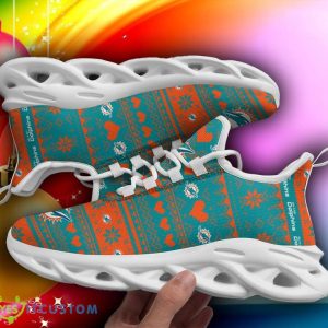 Miami Dolphins X-max Patterns Chunky Sneakers Ugly Christmas Max Soul Shoes - Miami Dolphins X-max Patterns Chunky Sneakers Ugly Christmas Max Soul Shoes Photo 1