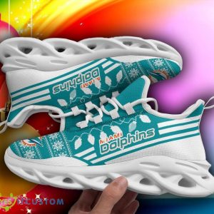 Miami Dolphins X-max Santa Claus Chunky Sneakers Ugly Christmas Max Soul Shoes - Miami Dolphins X-max Santa Claus Chunky Sneakers Ugly Christmas Max Soul Shoes Photo 1