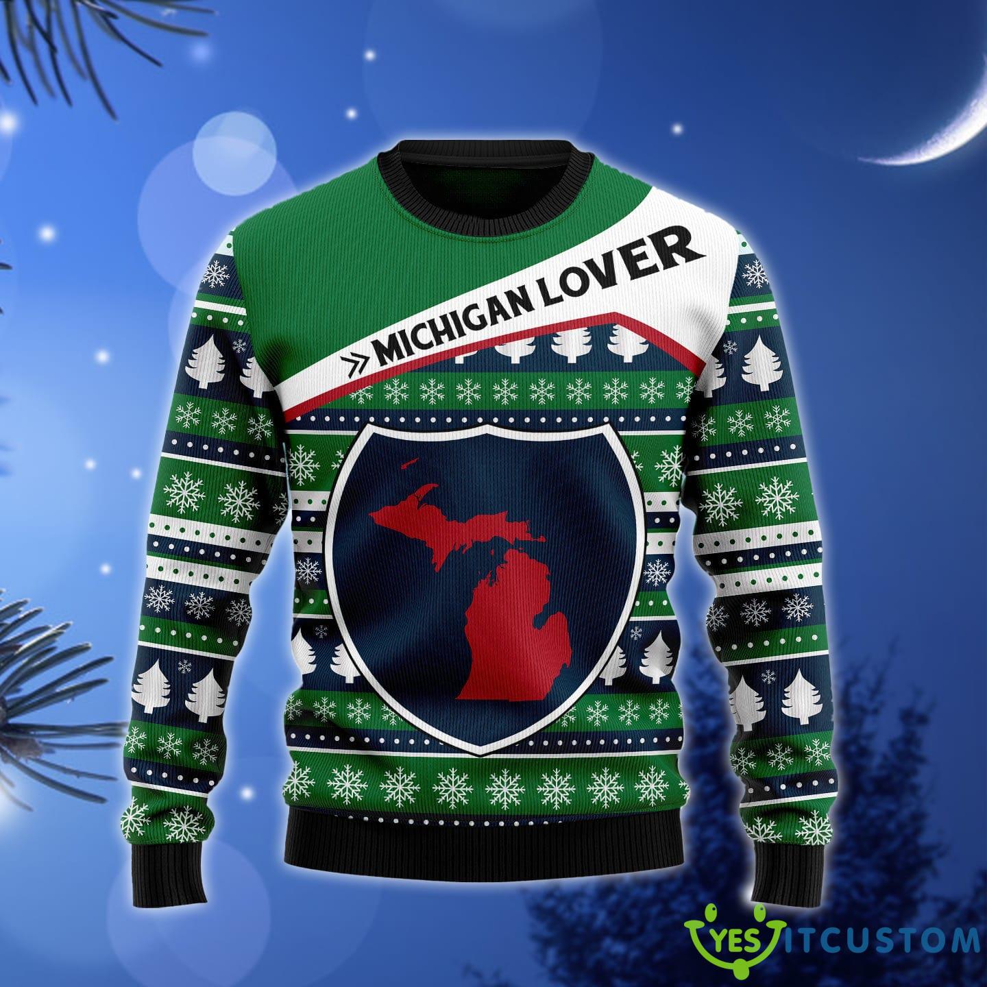 Michigan Lover Ugly Christmas Sweater Gift Men Women - Michigan Lover Ugly Christmas Sweater Gift Men Women_1