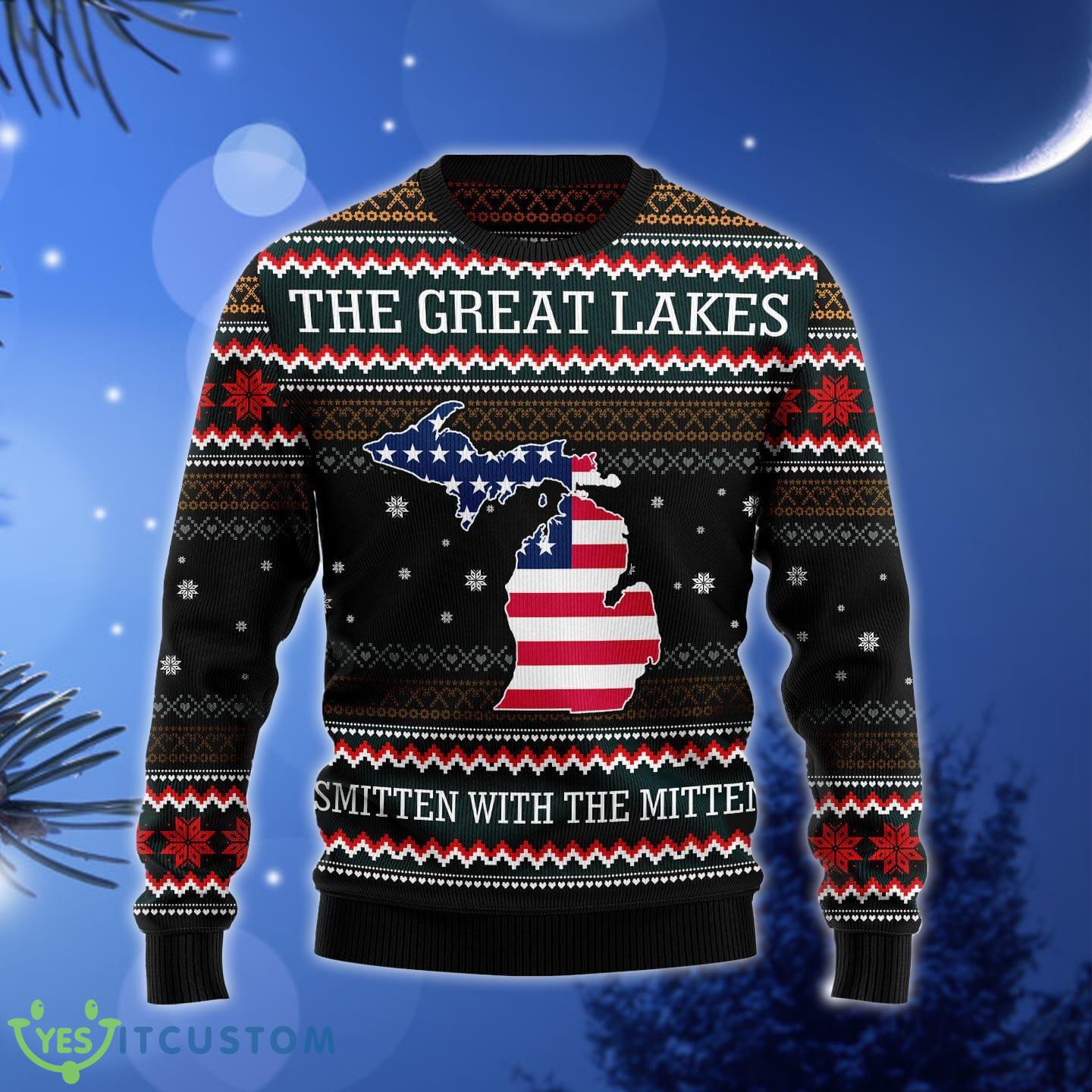 Michigan Smitten With The Mitten Ugly Christmas Sweater Gift Men Women - Michigan Smitten With The Mitten Ugly Christmas Sweater Gift Men Women_1
