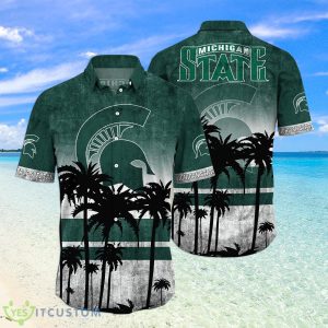 Michigan State Spartans Logo Coconut Tropical Hawaiian Shirt Beach Gift For Fans Product Photo 1