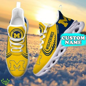 Michigan Wolverines Personalized Max Soul Shoes Custom Name Gift For Big Fans Product Photo 2