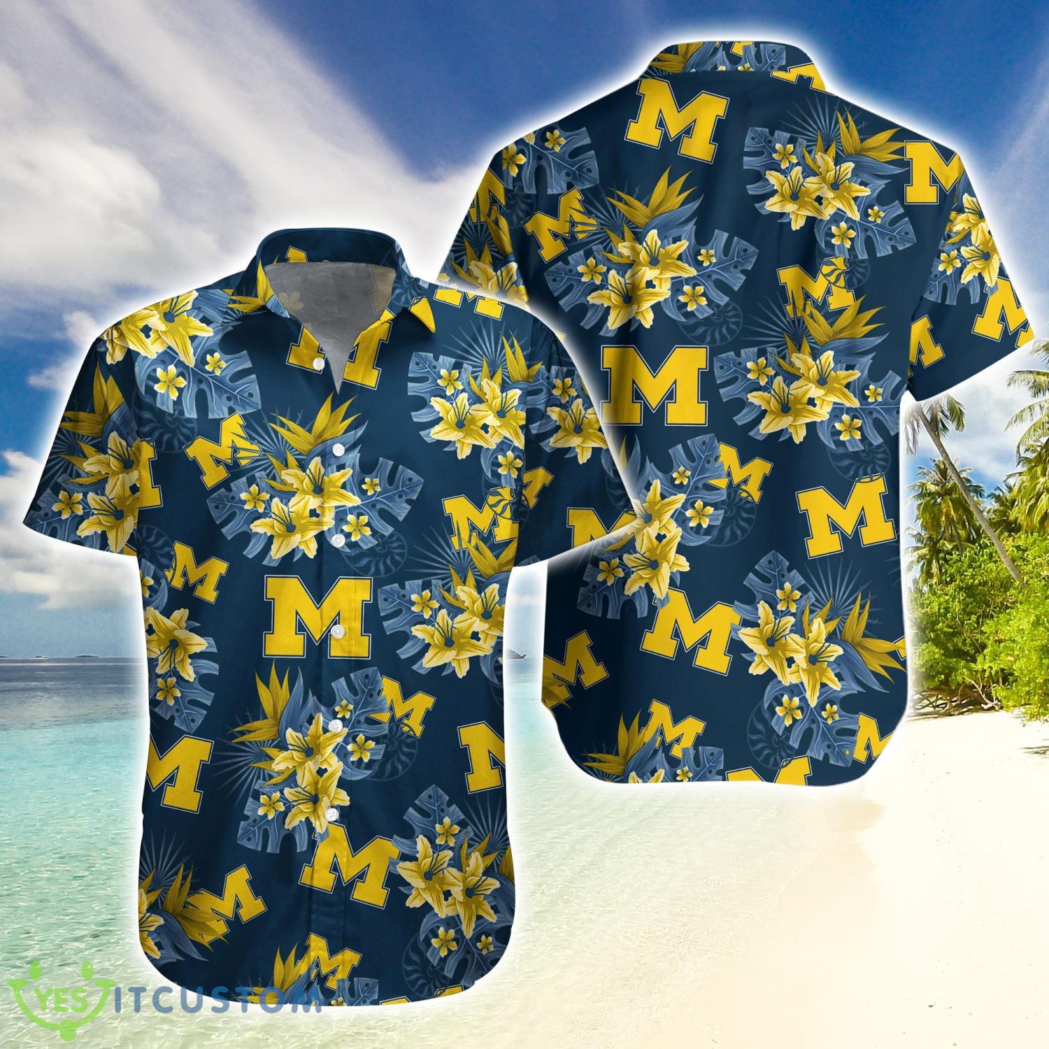 Michigan Wolverines Tropical Hawaiian Shirt Summer Gift For Fans 4 Michigan Wolverines Tropical Hawaiian Shirt Summer Gift For Fans Product Photo 1
