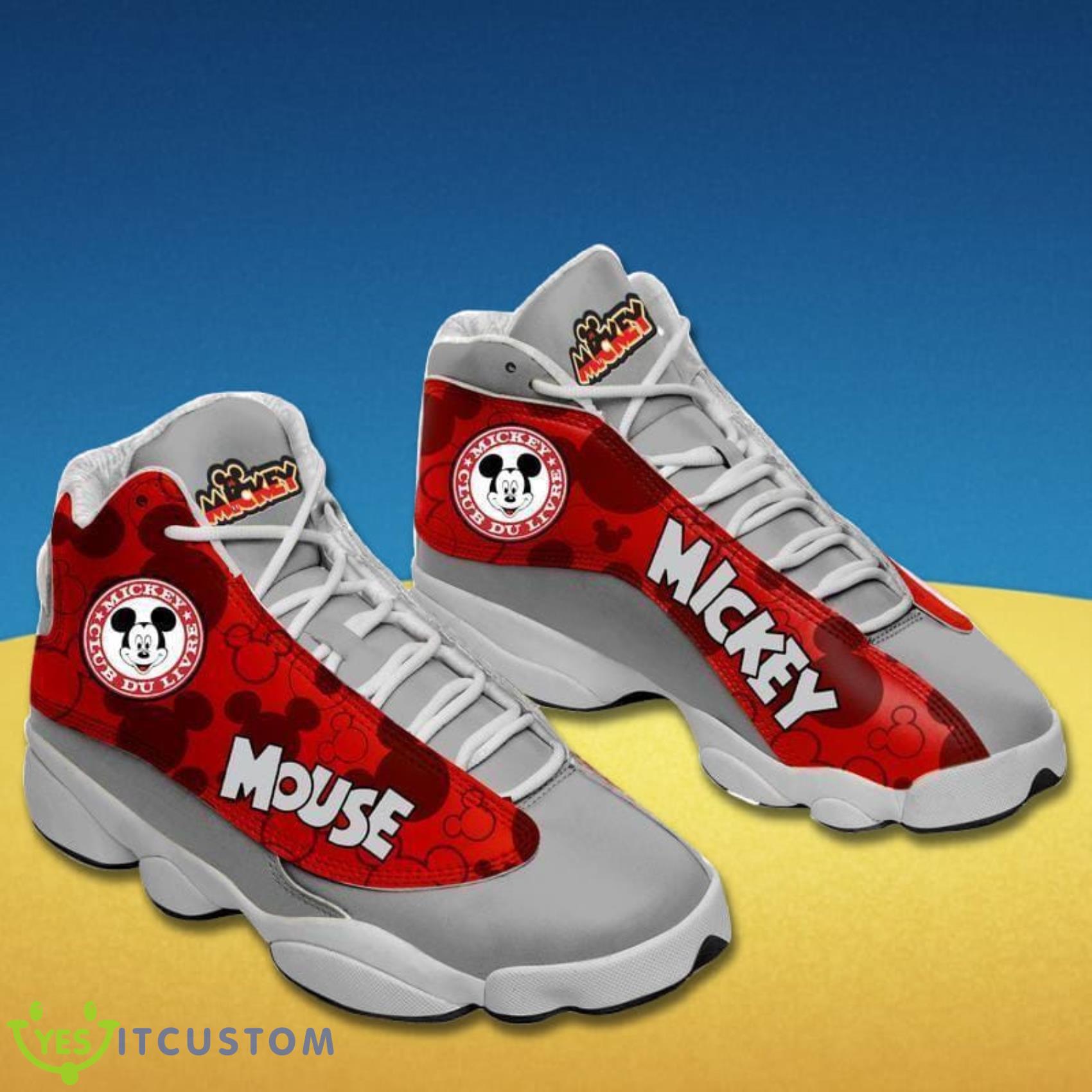 Mickey mouse Symbol Pattern Red Air Jordan 13 Shoes 3 Mickey mouse Symbol Pattern Red Air Jordan 13 Shoes Product Photo 1