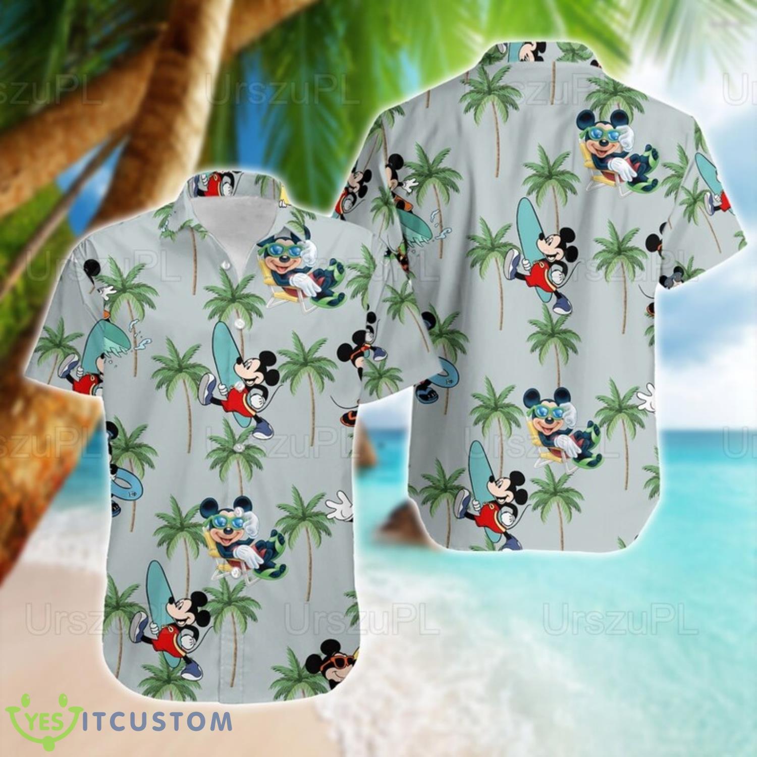 Mickey Surfing Summer Hawaiian Shirt Product Photo 1
