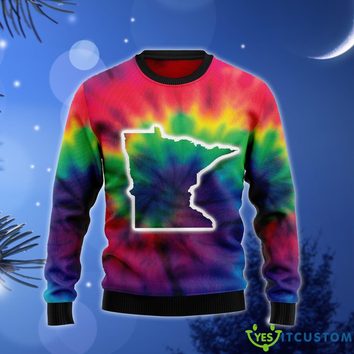 Minnesota Nice Tie Dye Ugly Christmas Sweater Gift Men Women - Minnesota Nice Tie Dye Ugly Christmas Sweater Gift Men Women_1