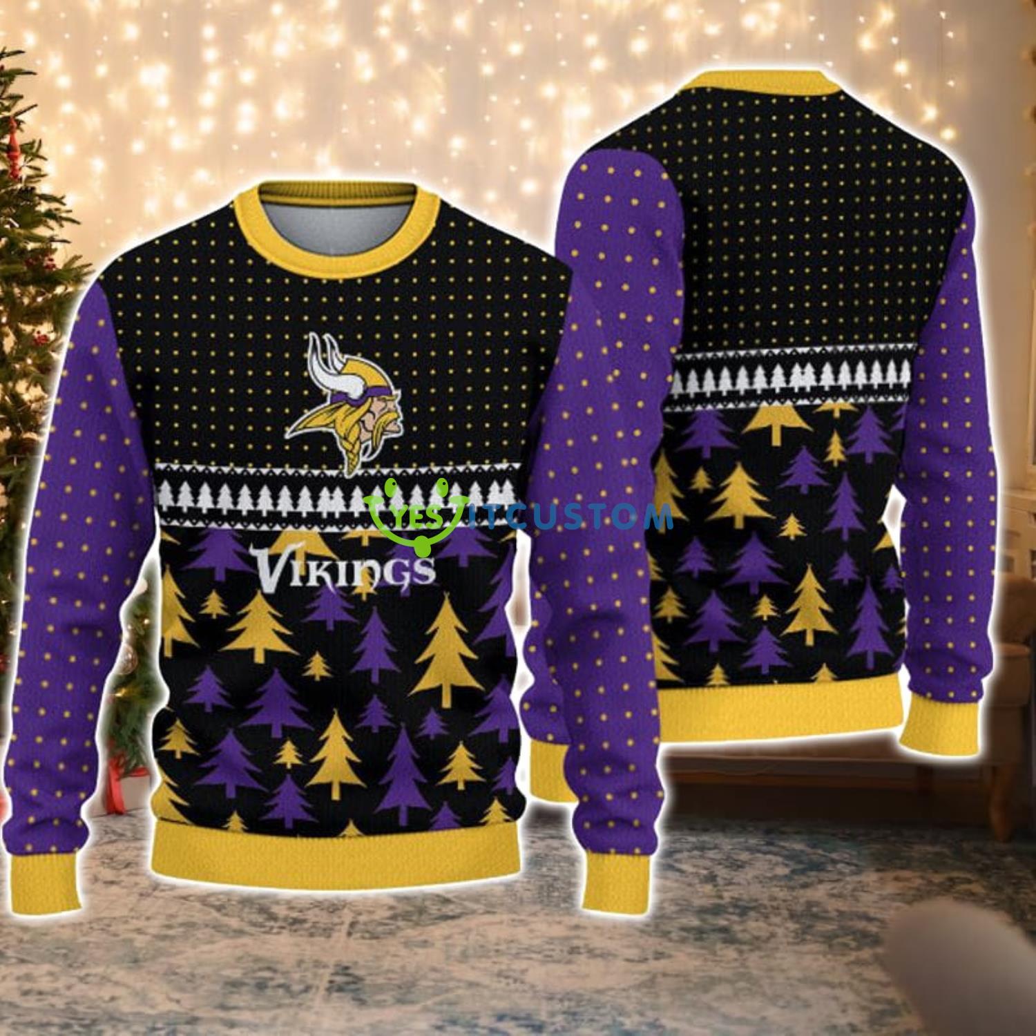 Minnesota Vikings Cool Christmas Gift Ugly Christmas Sweater Product Photo 1