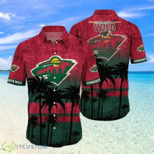 Minnesota Wild NHL Logo Coconut Tropical Hawaiian Shirt Beach Gift For Fans Product Photo 1