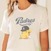 MLB Pikachu Baseball Sports San Diego Padres T Shirt - White Ladies T-Shirt
