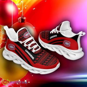 Montreal Canadiens Christmas Pattern Max Soul Sneakers Snowflakes Christmas Shoes 4 Montreal Canadiens Christmas Pattern Max Soul Sneakers Snowflakes Christmas Shoes - Montreal Canadiens Christmas Pattern Chunky Sneakers Ugly Christmas Max Soul Shoes Photo 2