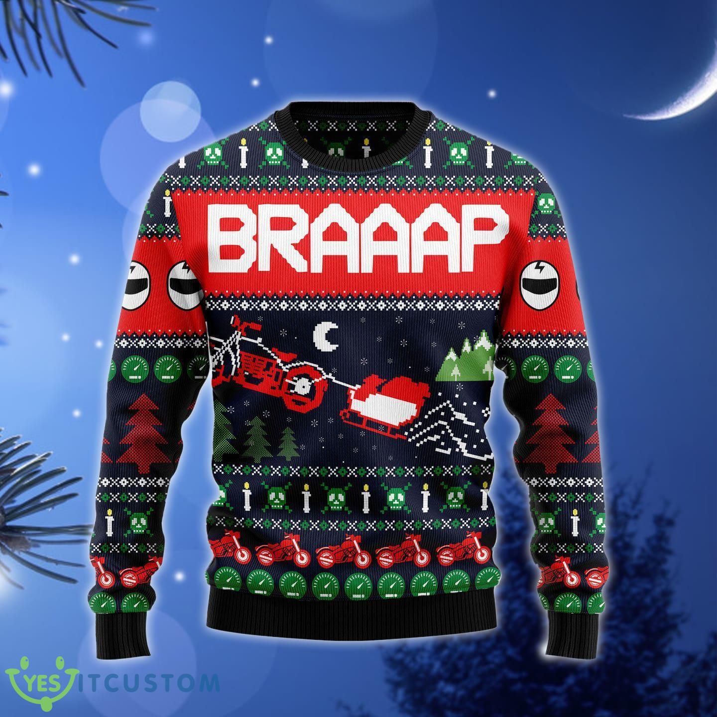 Motorbike Braaap Ugly Christmas Sweater Gift Men Women - Motorbike Braaap Ugly Christmas Sweater Gift Men Women_1