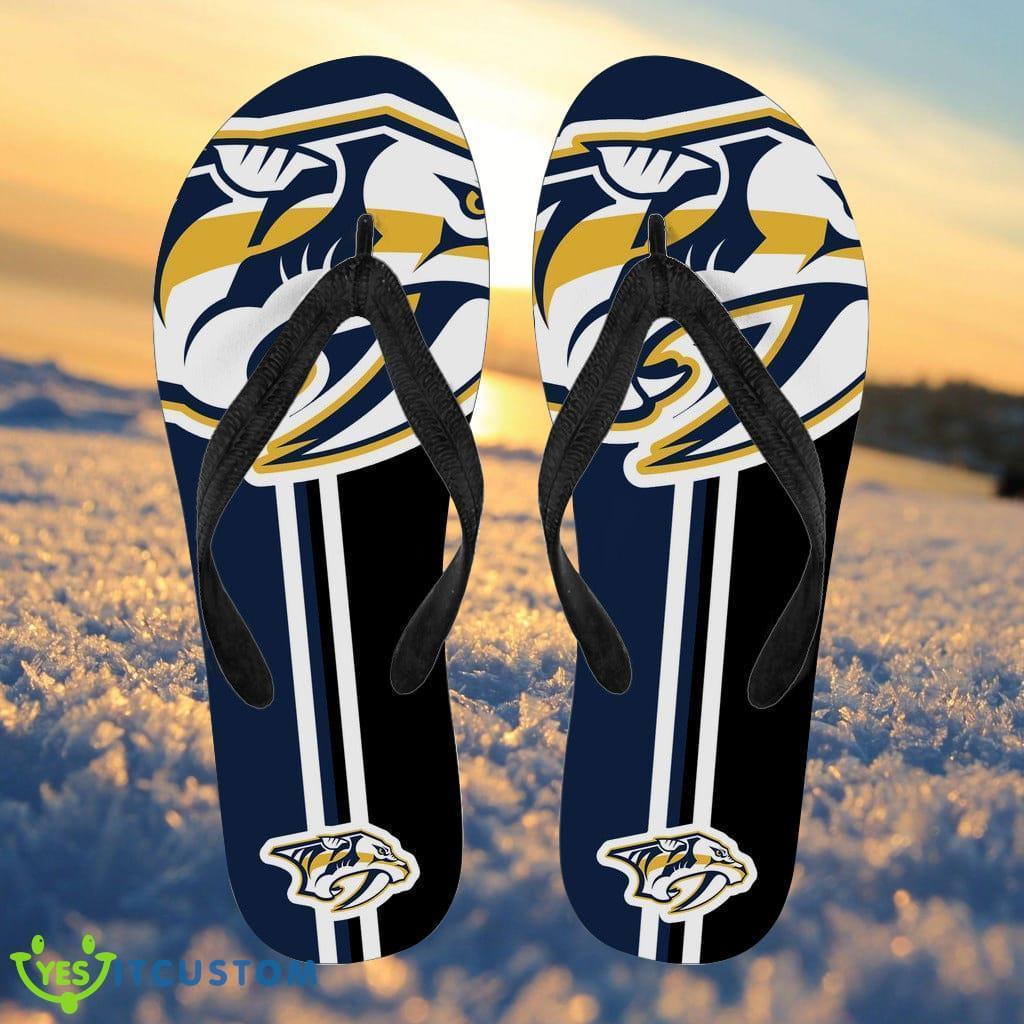Nashville Predators Fan Gift Two Main Colors Flip Flops 3 Nashville Predators Fan Gift Two Main Colors Flip Flops Product Photo 1