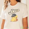 NBA Pikachu Basketball Sports Utah Jazz T Shirt - White Ladies T-Shirt