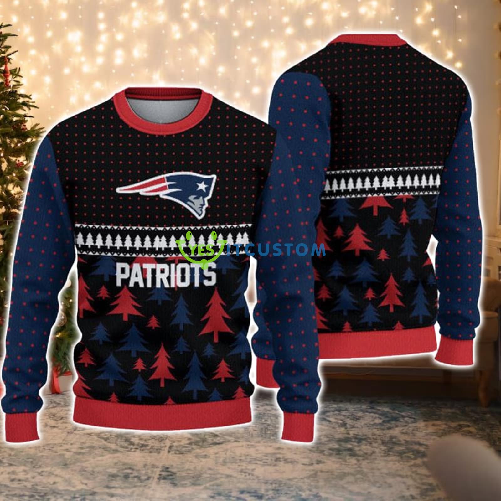 New England Patriots Cool Christmas Gift Ugly Christmas Sweater Product Photo 1