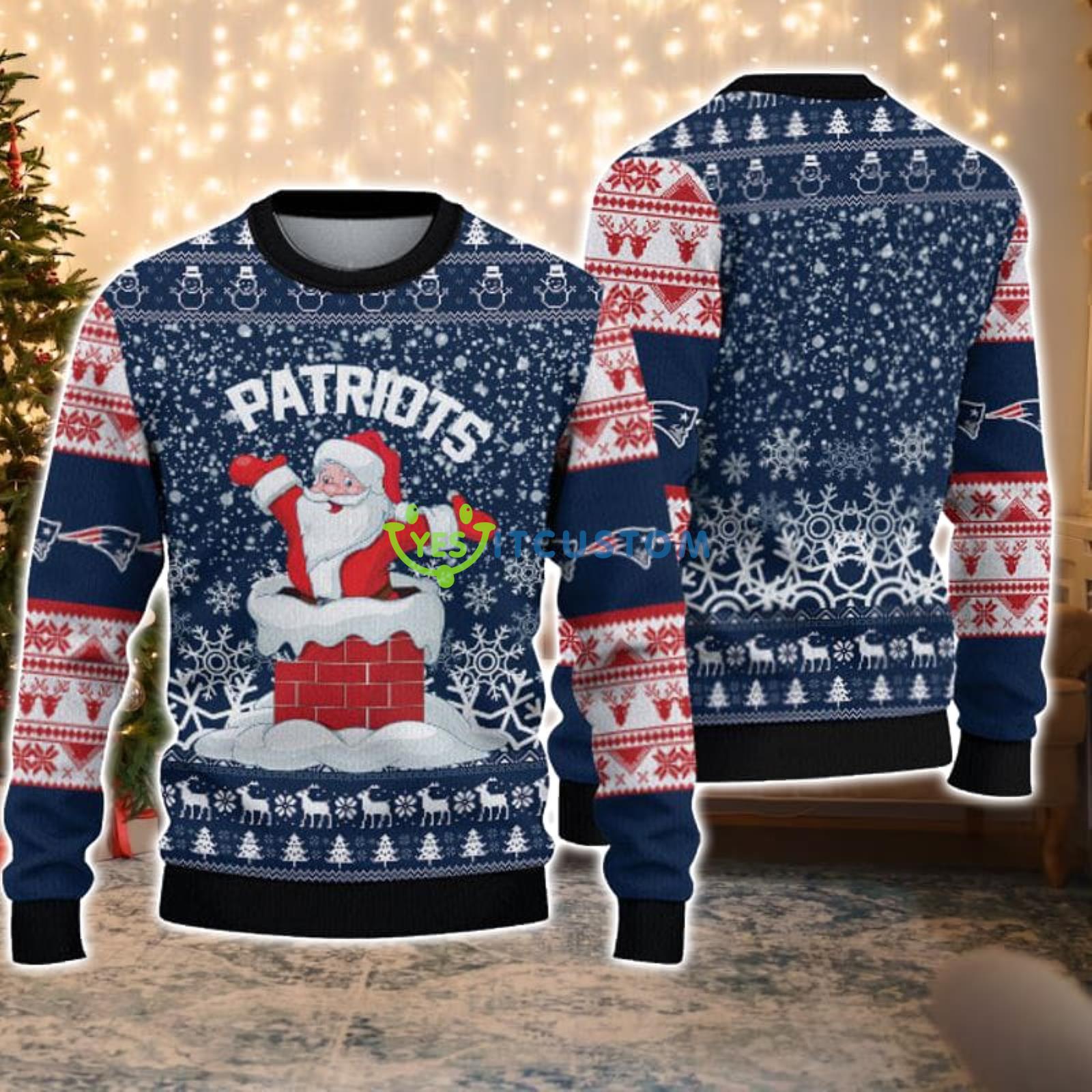 New England Patriots Santa Christmas Gift Ugly Christmas Sweater 3 New England Patriots Santa Christmas Gift Ugly Christmas Sweater Product Photo 1