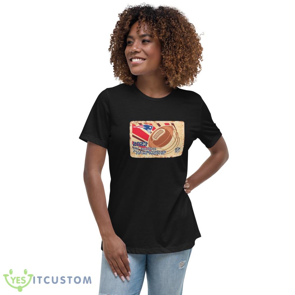 New England Patriots Shirt Rusty Metal IFAF Americas Championship NFL Logo Shirt Gift Shirt 4 New England Patriots Shirt Rusty Metal IFAF Americas Championship NFL Logo Shirt Gift Shirt - 6400 Women's Relaxed Short Sleeve Jersey Tee