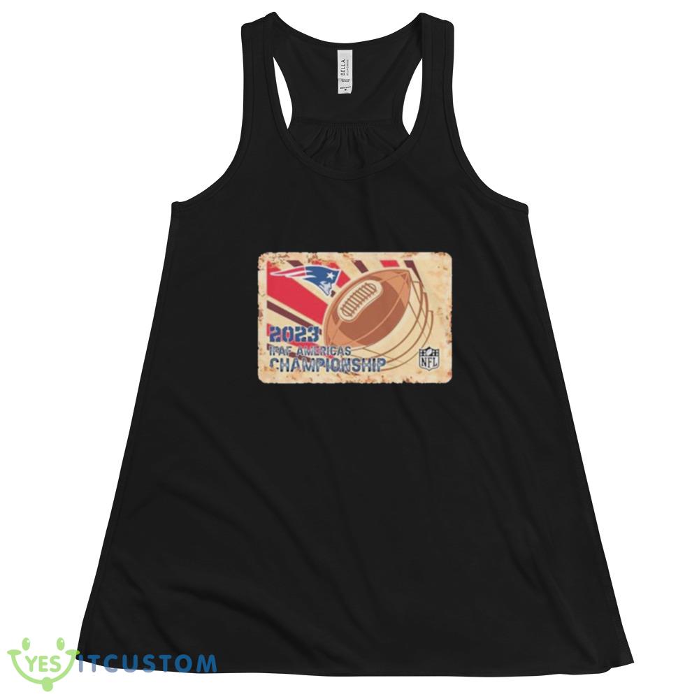 New England Patriots Shirt Rusty Metal IFAF Americas Championship NFL Logo Shirt Gift Shirt 5 New England Patriots Shirt Rusty Metal IFAF Americas Championship NFL Logo Shirt Gift Shirt - 8800 Women's Flowy Racerback Tank