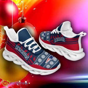 New England Patriots X-max Santa Claus Chunky Sneakers Ugly Christmas Max Soul Shoes - New England Patriots X-max Santa Claus Chunky Sneakers Ugly Christmas Max Soul Shoes Photo 2