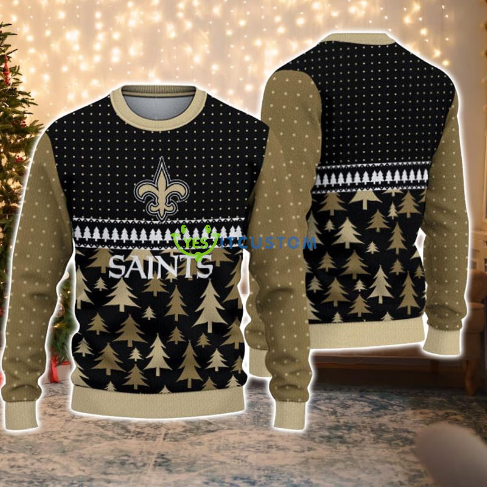 New Orleans Saints Cool Christmas Gift Ugly Christmas Sweater Product Photo 1