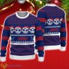 New York Giants Christmas Jack Skellington Face Pattern Ugly Christmas Sweater Product Photo 1